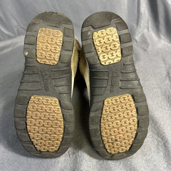 L.L. Bean Womens Winter Boots Brown Side Zipper Faux Fur Lined Boots Size 9.5 - Picture 9 of 16